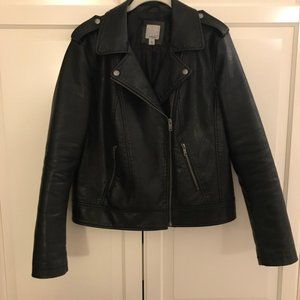 Chic Black Leather Jacket by Halogen